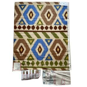 Branschwig & Fils "UZBEK" fabric linen and cotton vintage swatch 27” x 35”
